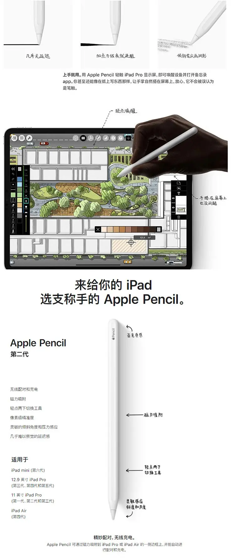 Apple Pencil 第二代触控手写笔白色Apple Pencil 第二代触控手写笔白色 